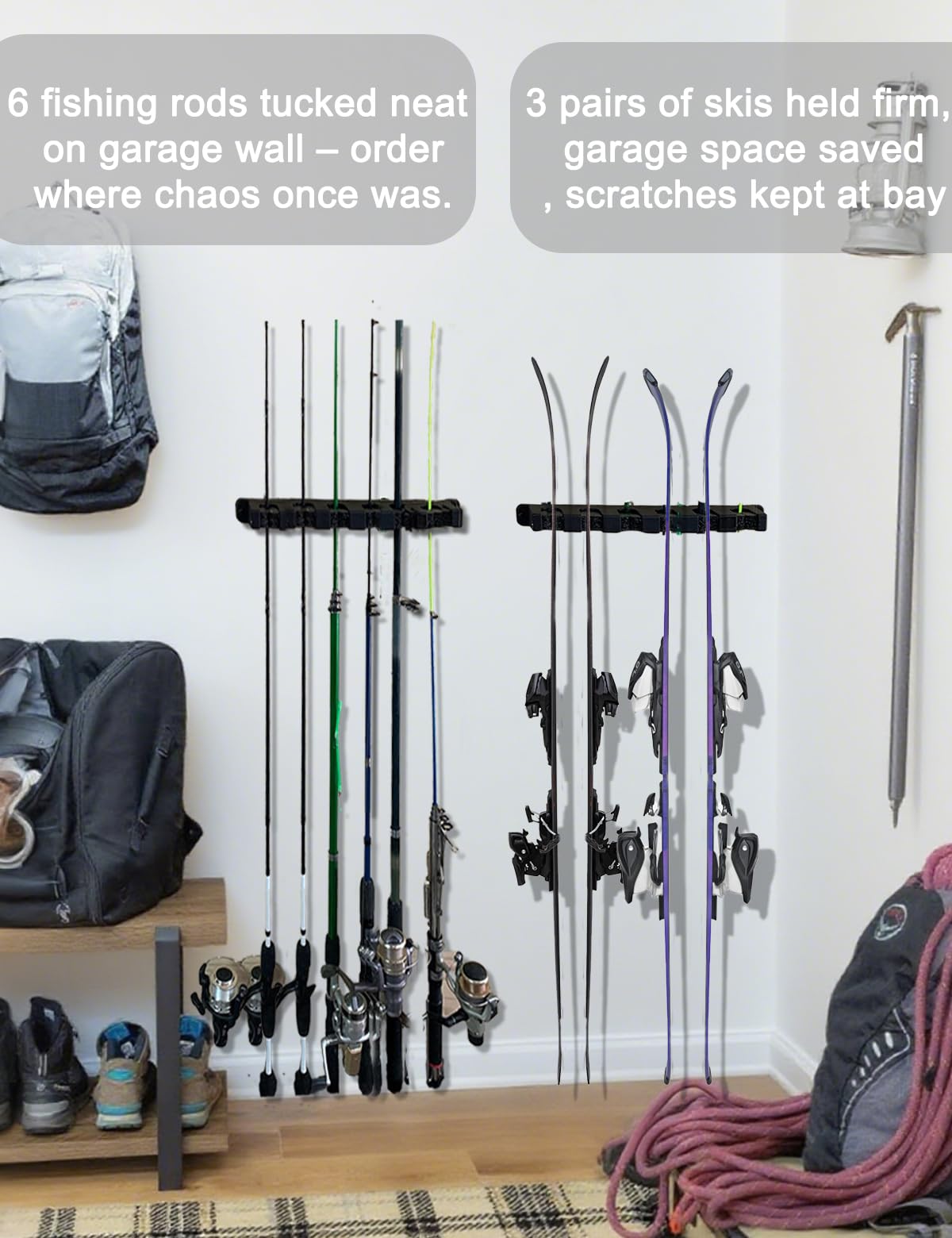 Soft EVA foam cushions protect gear from scratches