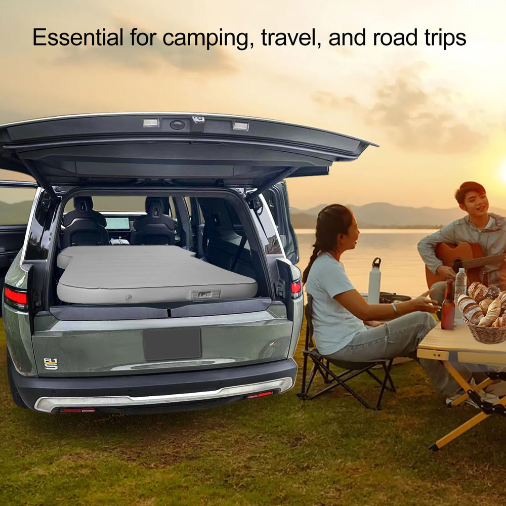 EVbase-ev air mattress compact storage after deflation in trunk.