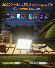 Eventek lantern hanging design keeps hands free for setup and cooking.