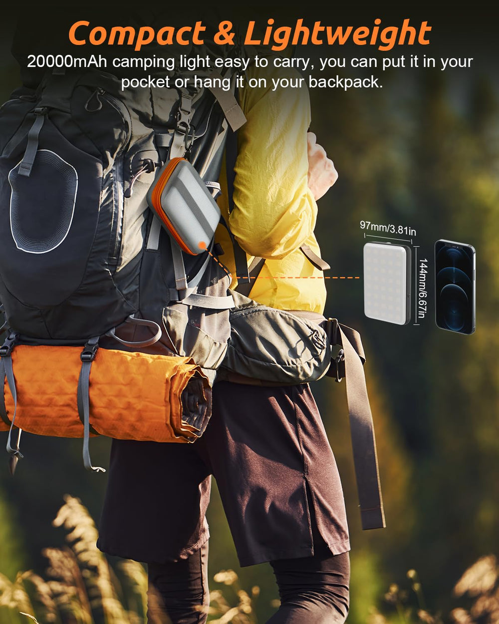Eventek lantern outdoor use, portable and durable.