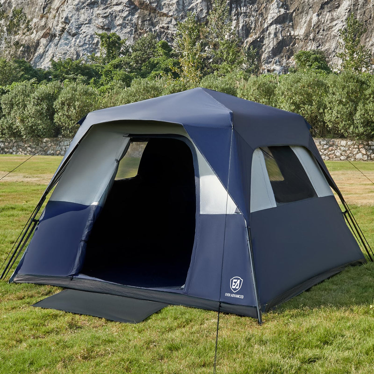 Ever Advanced 6-person tent blackout exterior view promotes private sleep outdoors.