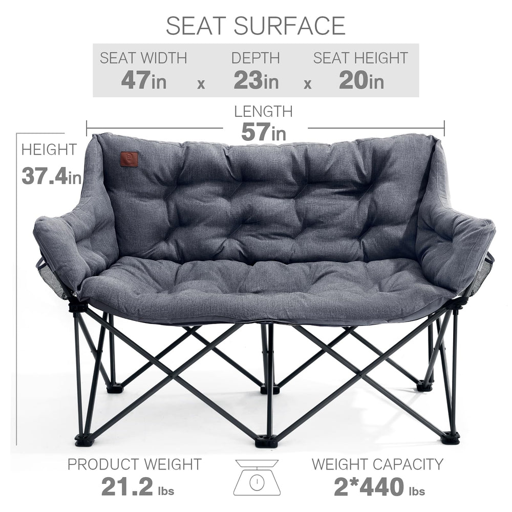 Ever Advanced camping chair with cupholders and side pockets for essentials.