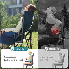 EVER ADVANCED camping chair side-pockets keeping essentials within reach