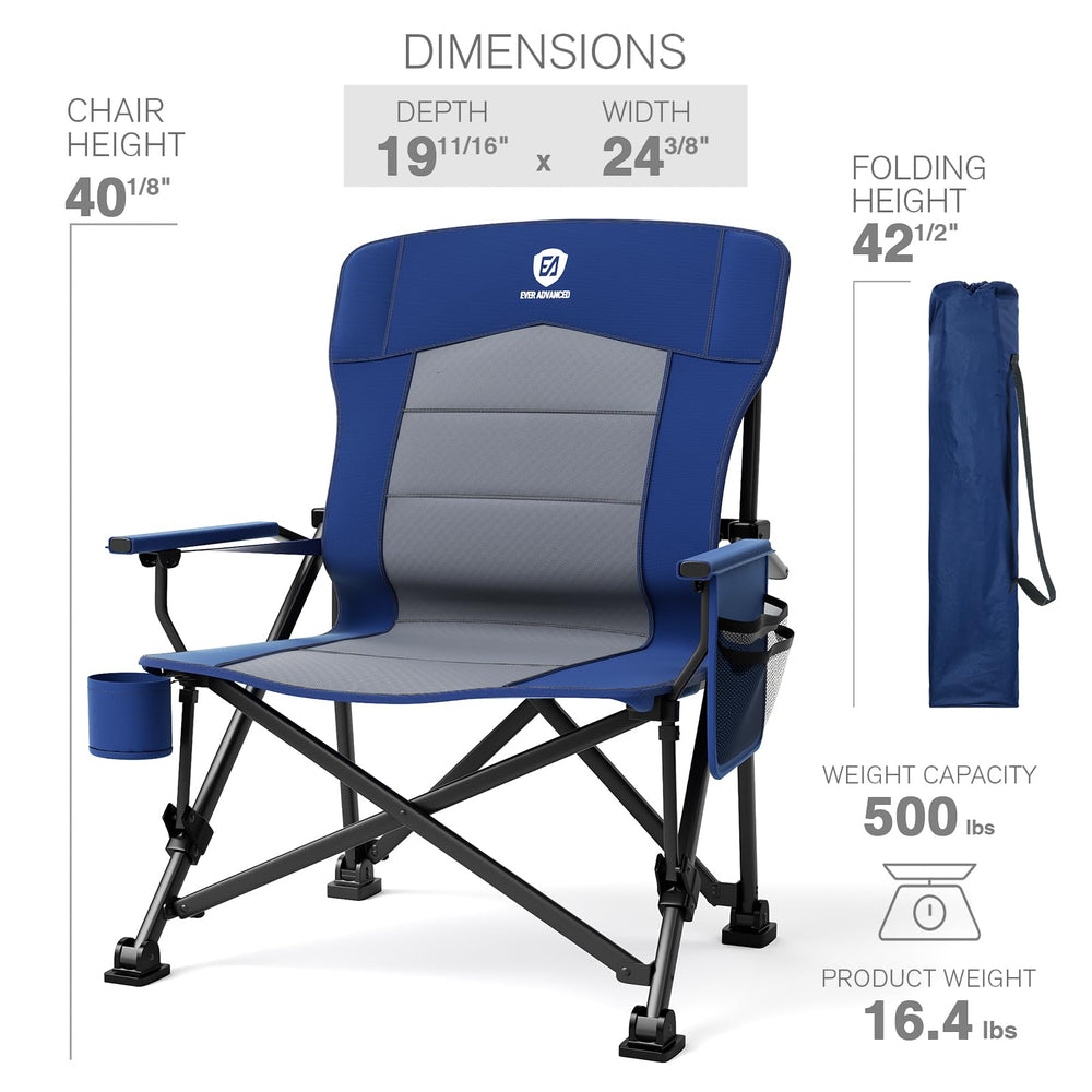 EVER ADVANCED chair blue-outdoor-use versatile for outdoor activities