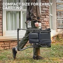 EVER ADVANCED chair offers foam armrests and footrest for comfort.