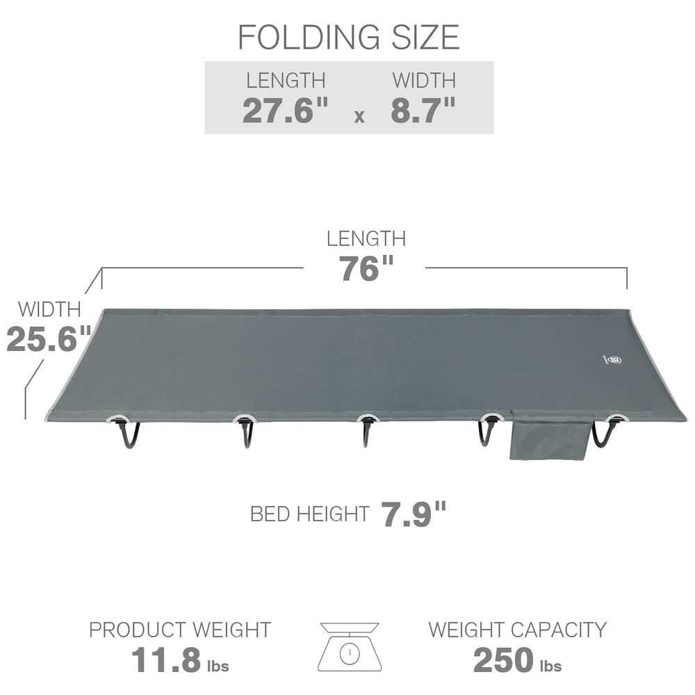 Ever Advanced cot offers ample sleeping area for adults.