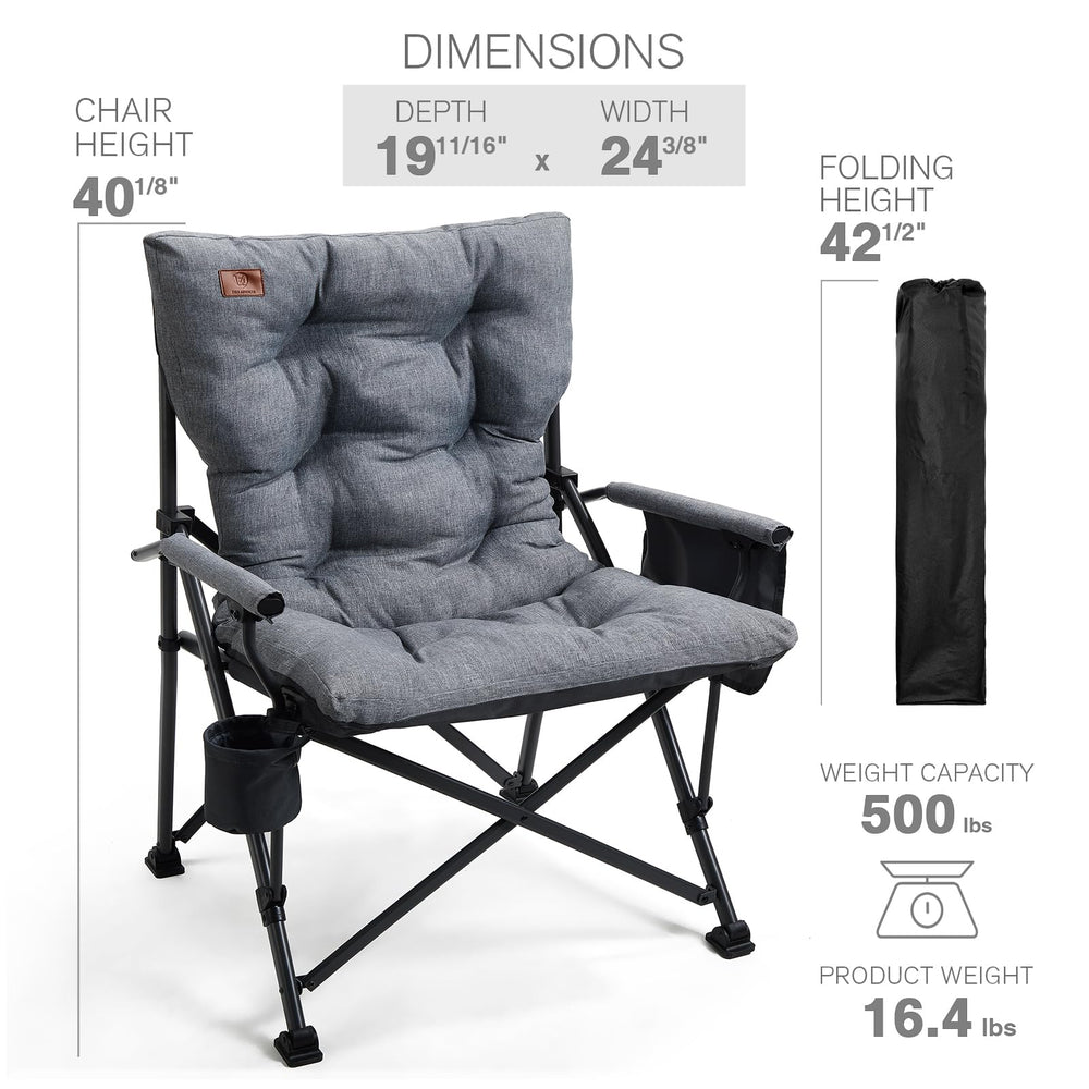 EVER ADVANCED folding chair compact-storage demonstrates easy portability when folded