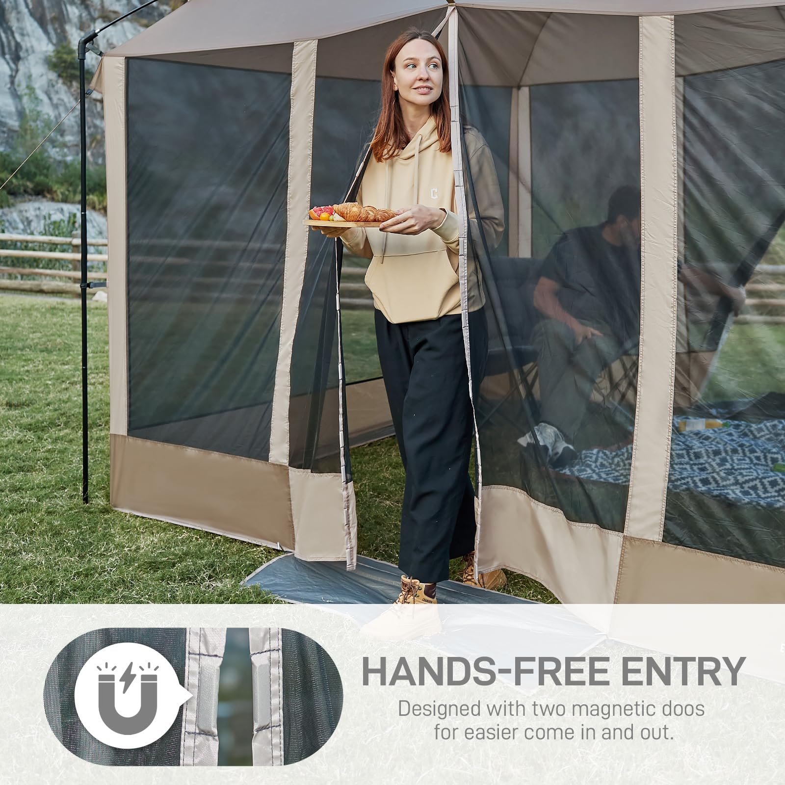 EVER ADVANCED four-side mesh ventilation with shaded breeze and insect protection