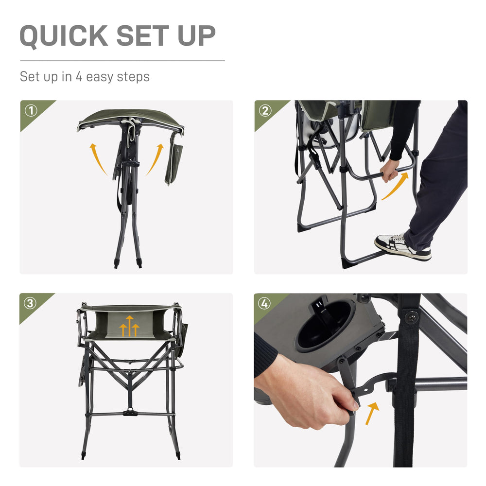 Ever Advanced green-grey camping chair ideal for outdoor events and casual seating.