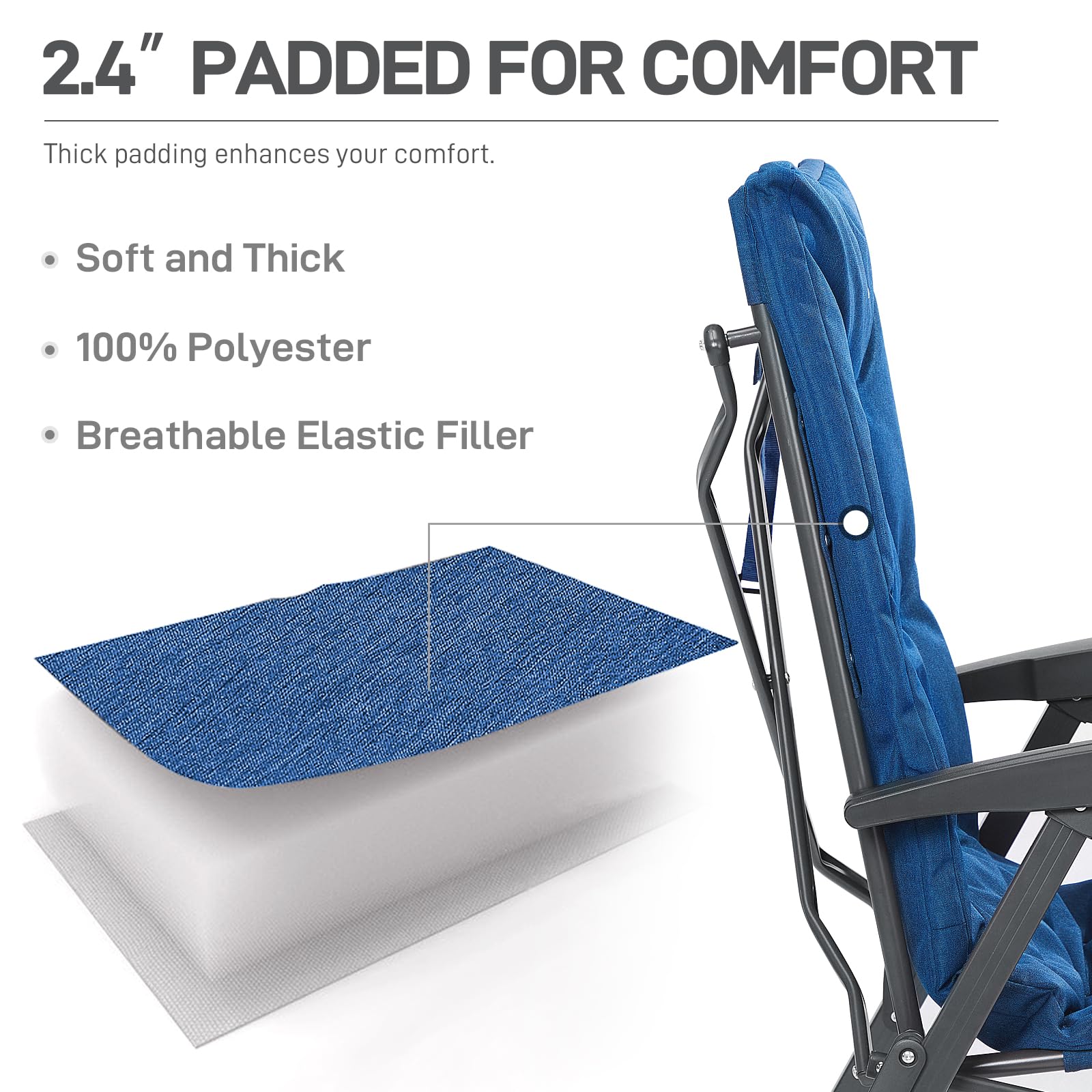 EVER ADVANCED high-back 66cm offers better posture support during long sessions.