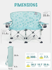 ever advanced kids double camping chair roomy seat fits two kids or a cozy adult