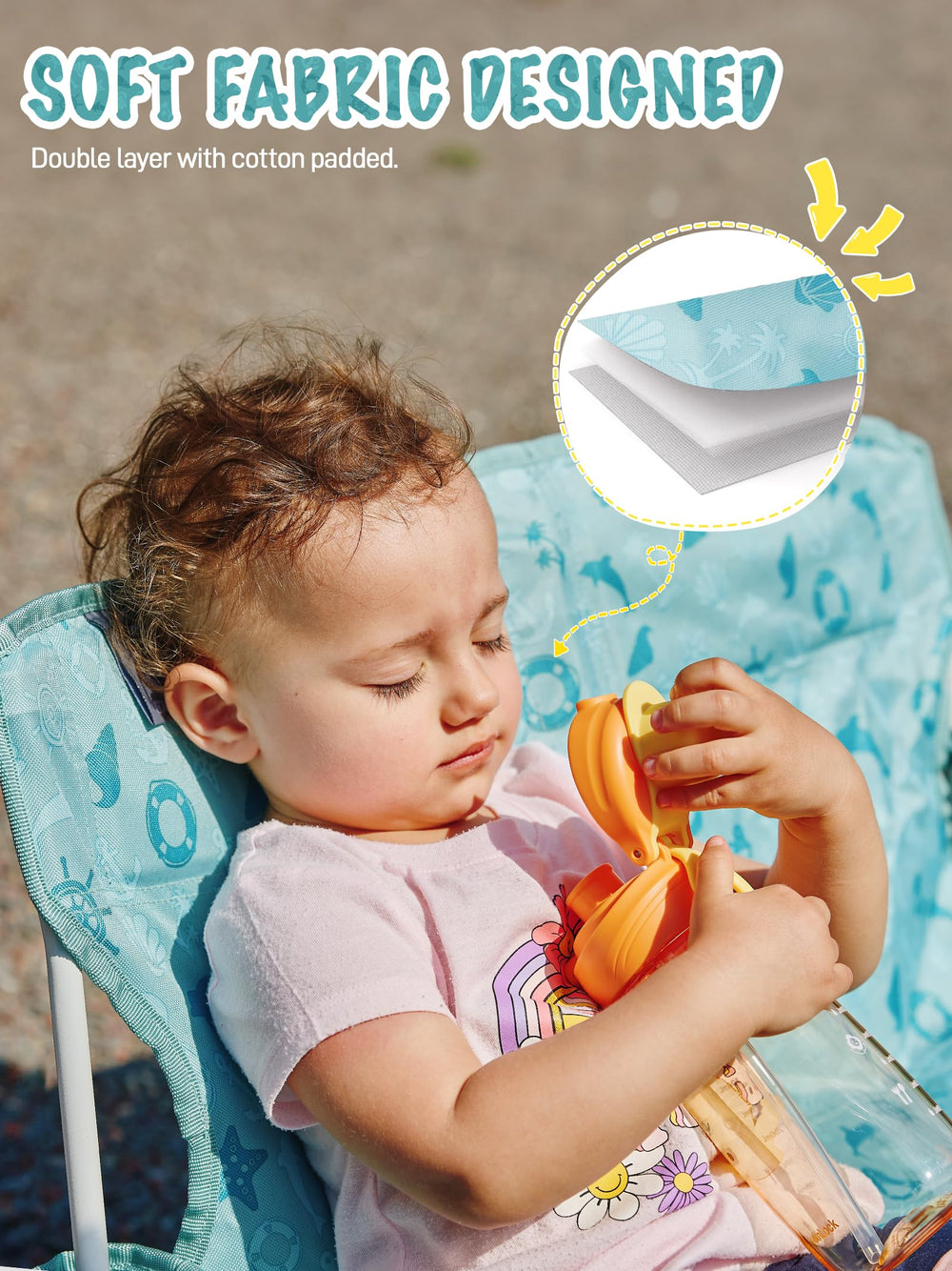 ever advanced kids double camping chair lightweight seven-point-seven pounds folds compact for travel