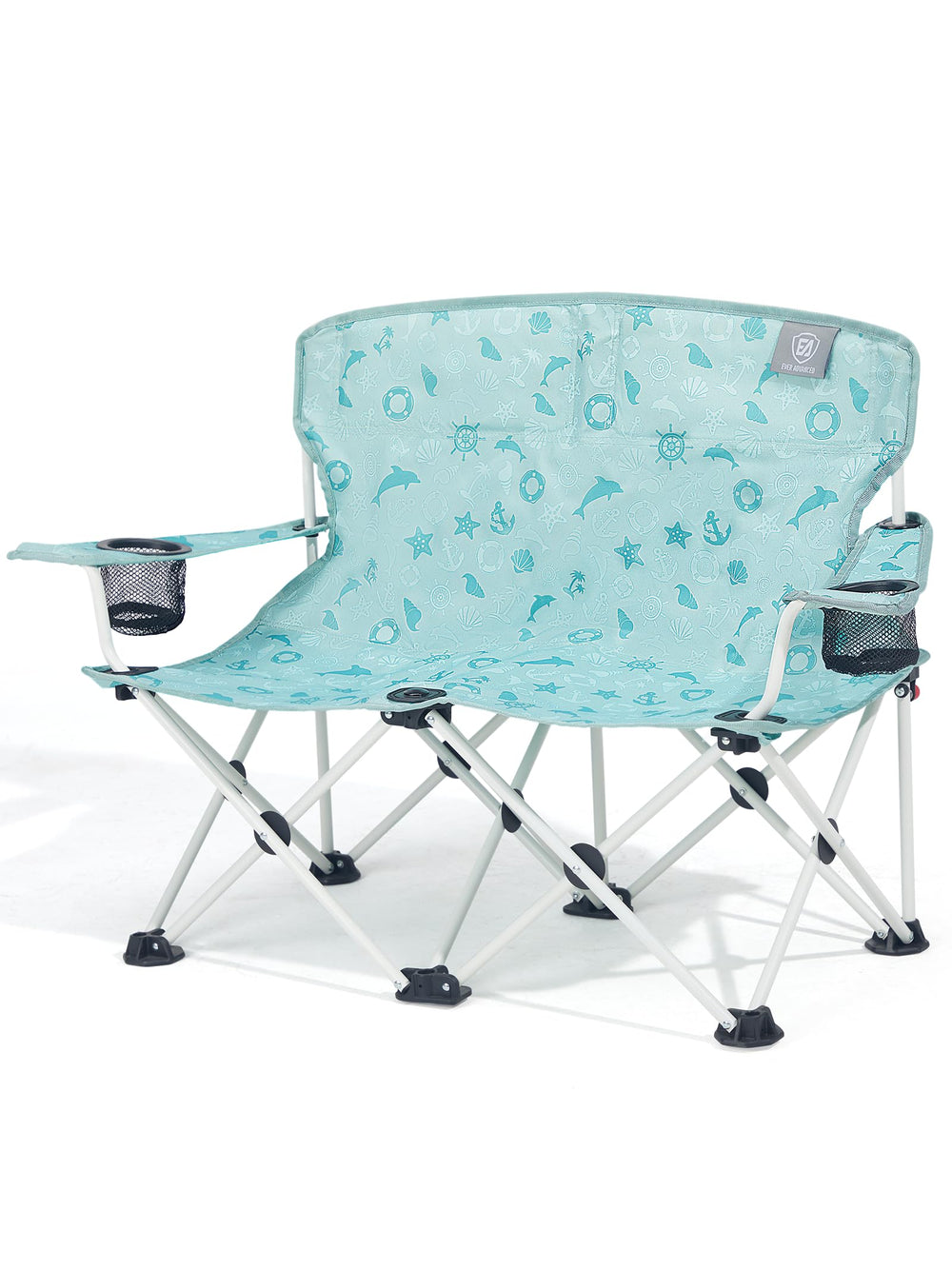 ever advanced kids double camping chair safety lock engaged for quick secure setup outdoors
