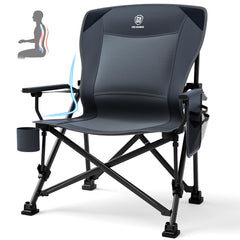 EVER ADVANCED Oversized Folding Camping Chair setup shows roomy seating for all-day comfort.