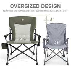 Ever Advanced oversized folding chair cup holder keeps drinks within reach during outdoor activities.