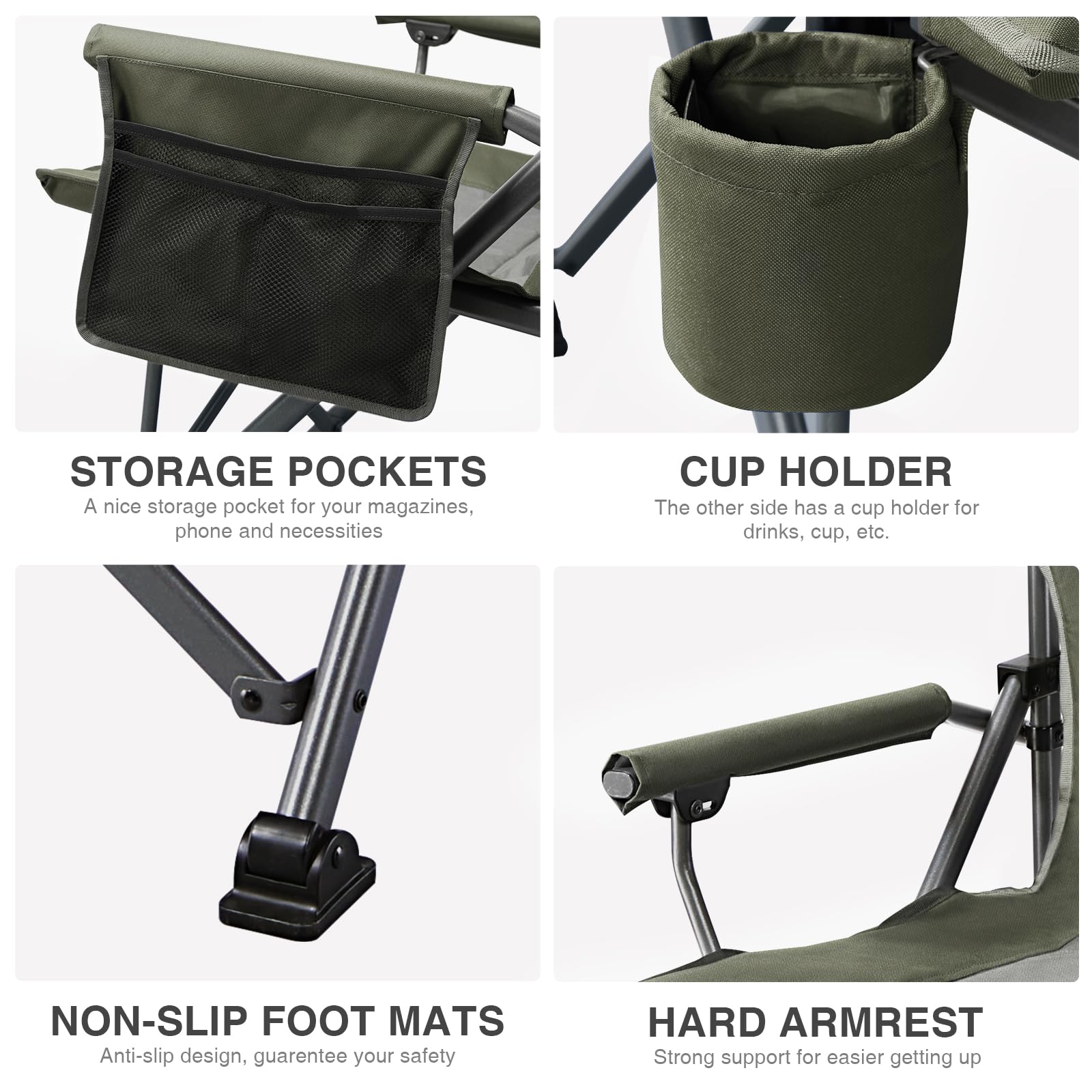 Ever Advanced oversized folding chair in use camping demonstrates versatile outdoor seating.
