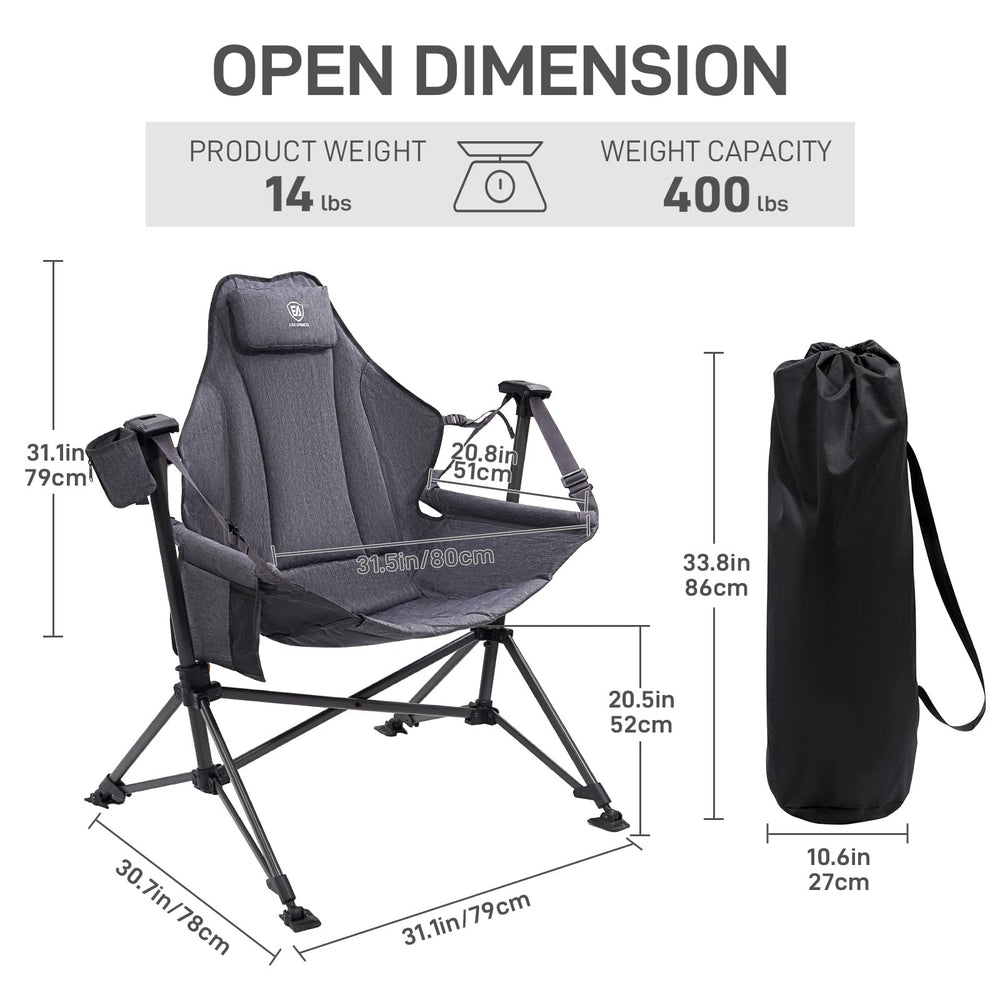 Ever Advanced padded hammock chair backrest adjustable for tailored support.