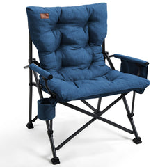 Ever Advanced padded-oversized-folding-chair backrest offers plush support for extended outdoor lounging.