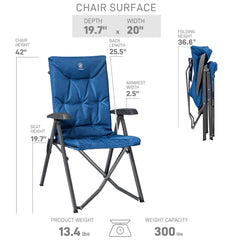 EVER ADVANCED padded-seat 6cm padding enhances all-day seating comfort.