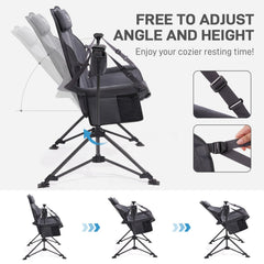 Ever Advanced portable folding chair with carry bag for easy transport.