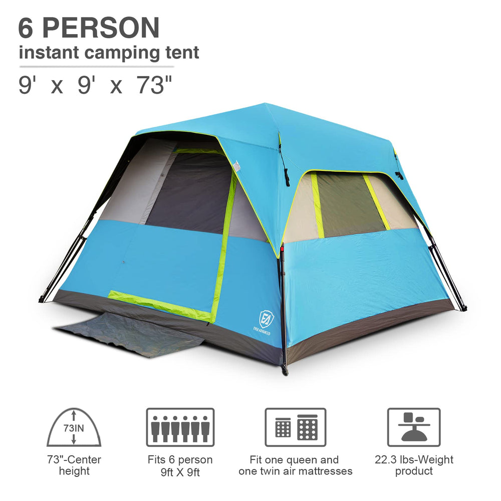 Ever Advanced rainfly provides water-resistant protection during rain.