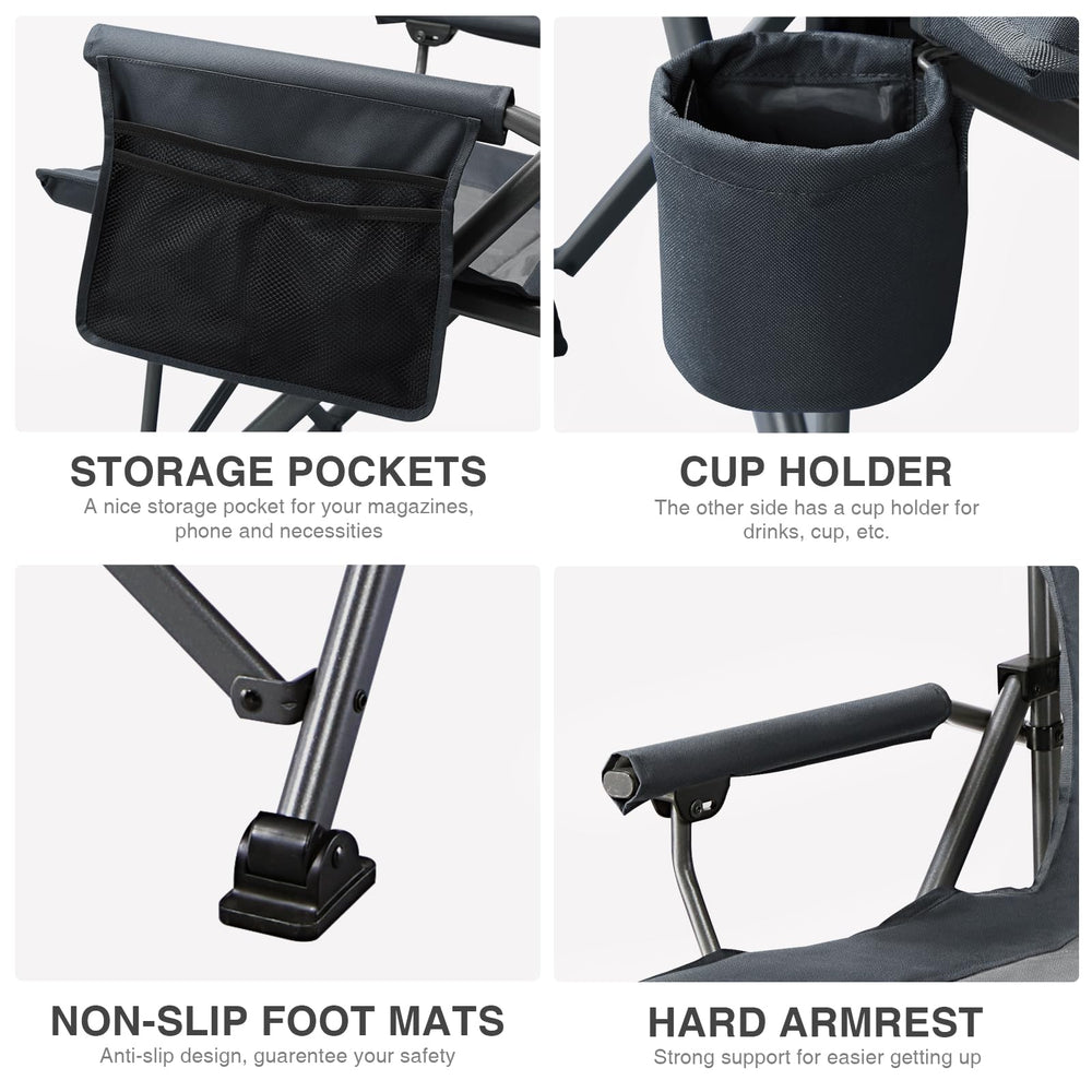 EVER ADVANCED chair with side pockets for convenient small-item storage