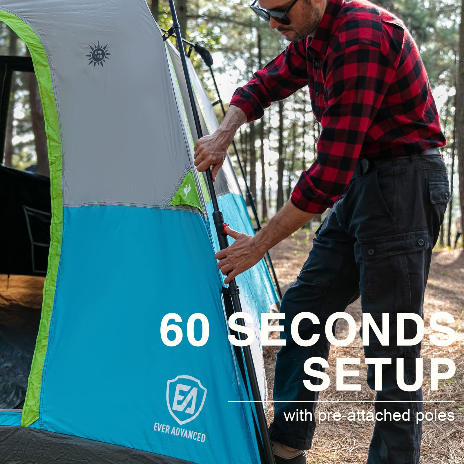Ever Advanced 6-person tent with spacious interior and easy packing.