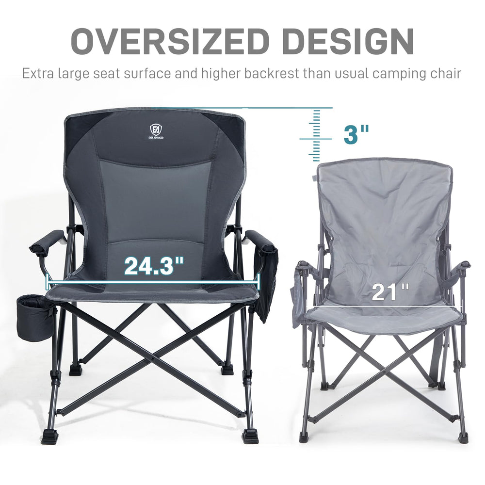 EVER ADVANCED swivel cup holder keeps drinks within reach on outdoors chair