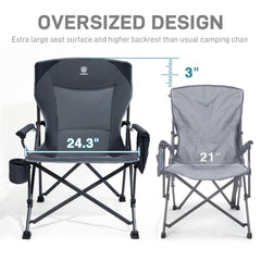 EVER ADVANCED swivel cup holder keeps drinks within reach on outdoors chair