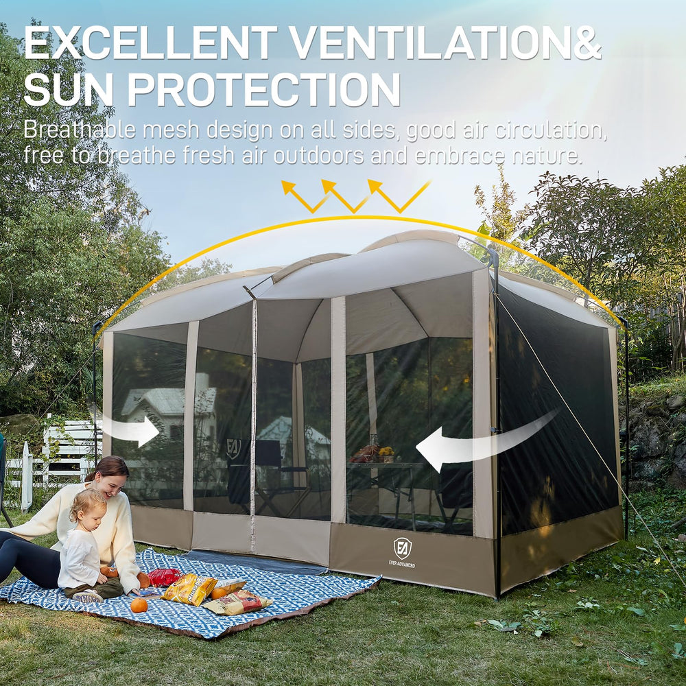 EVER ADVANCED UPF50 sun protection top fabric providing breathable shade