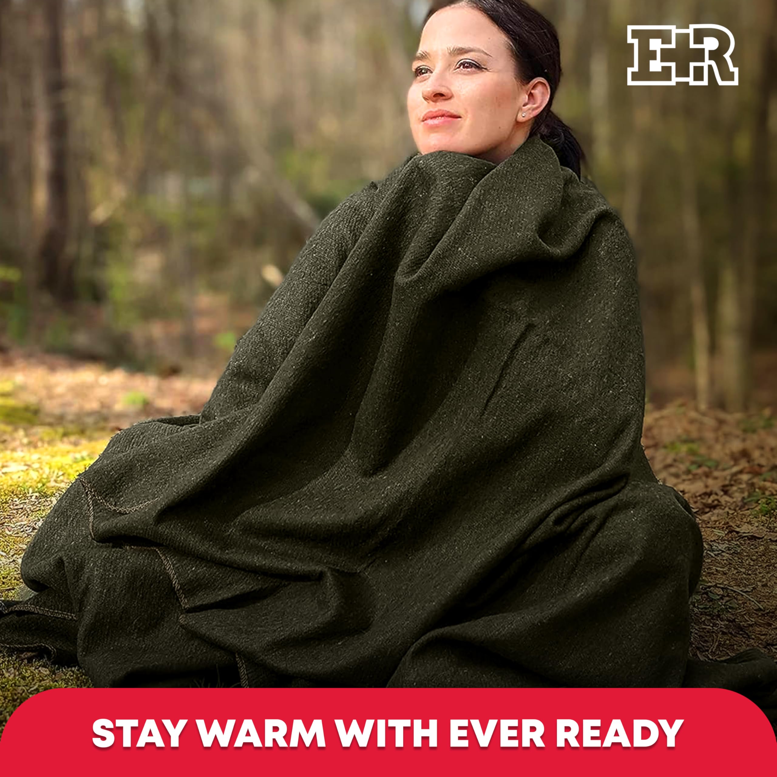 Ever Ready First Aid wool blanket used on a picnic for comfort outdoors.
