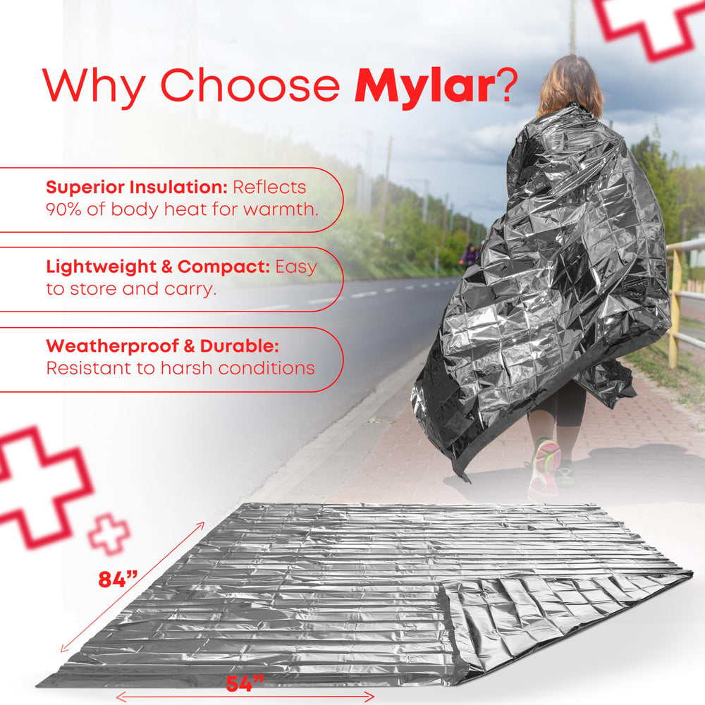 Ever Ready First Aid Mylar blanket ideal for camping and hiking adventures.