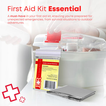 Ever Ready First Aid Mylar blanket lightweight storage in emergency kits.