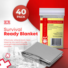 Ever Ready First Aid Mylar blanket folded-compact-pack fits easily in backpacks.