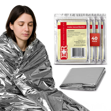 Ever Ready First Aid Mylar blanket provides full-body coverage for cold outdoor conditions.