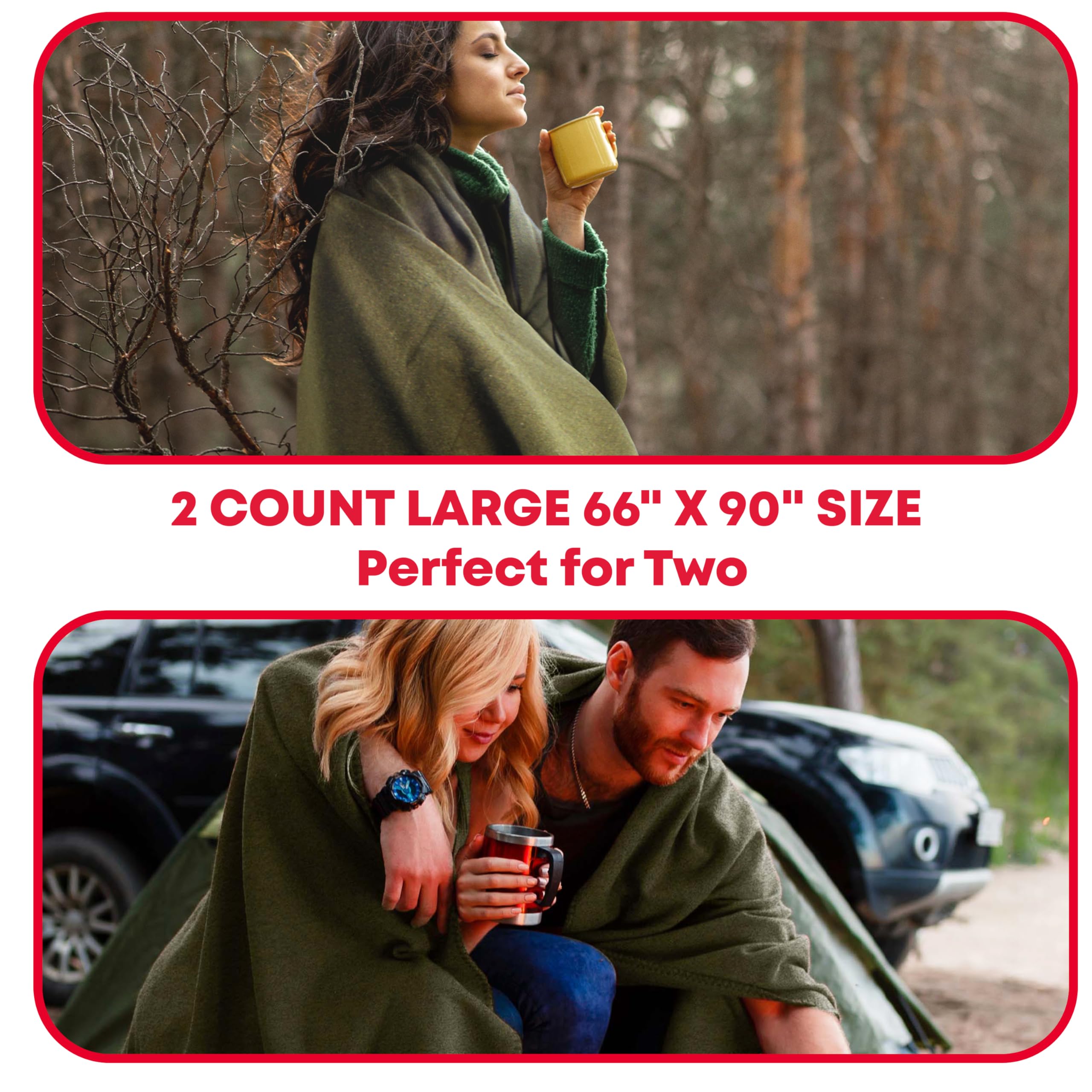 Ever Ready First Aid large 66x90 blanket covering a sleeping area.