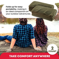 Ever Ready First Aid wool blanket close-up shows durable weave and warmth.