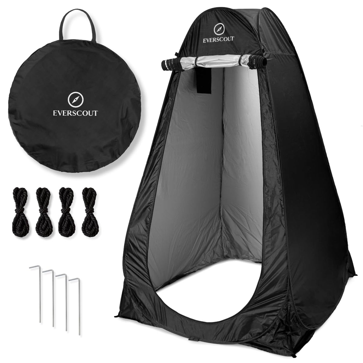 EverScout Pop Up Privacy Tent setup demonstrates instant privacy outdoors.