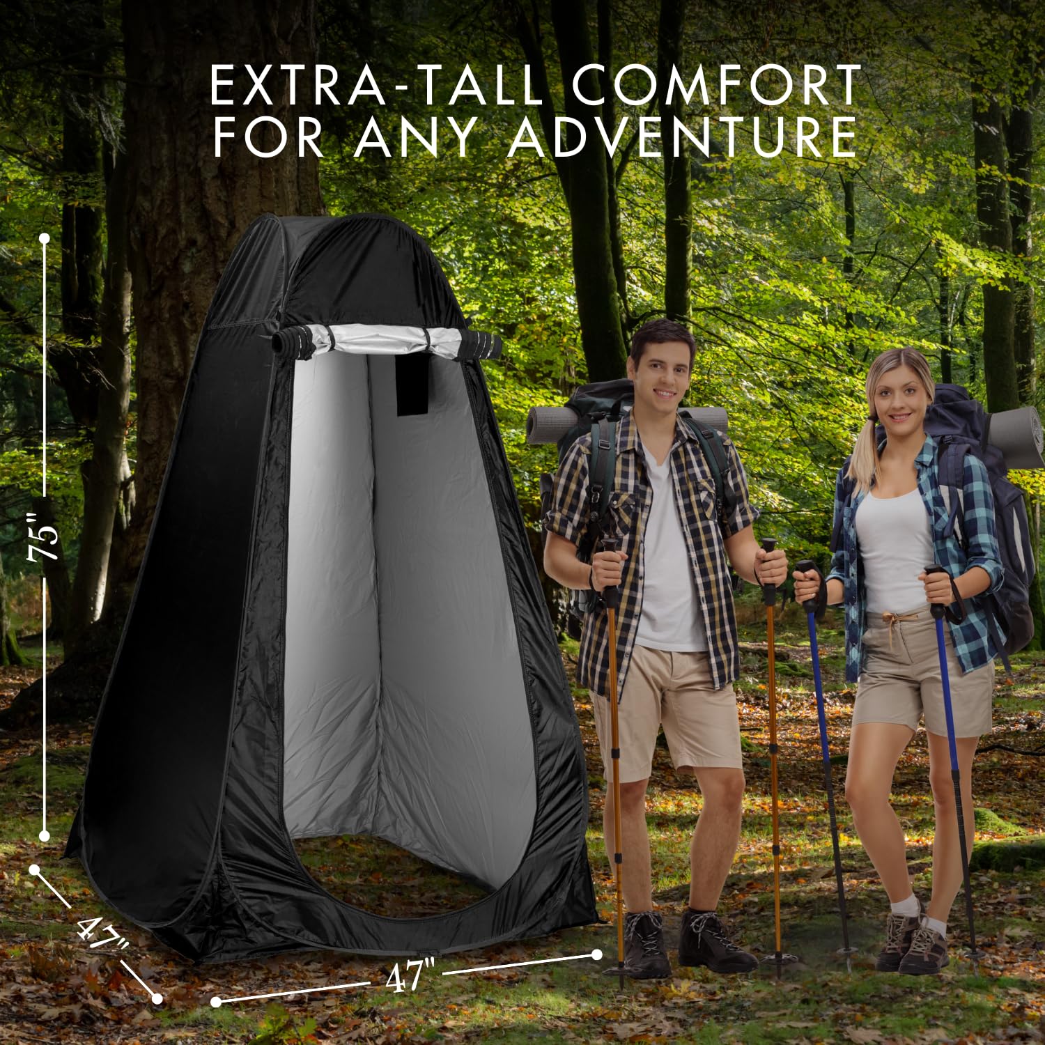EverScout Pop Up Privacy Tent ventilation window promotes airflow for comfort.