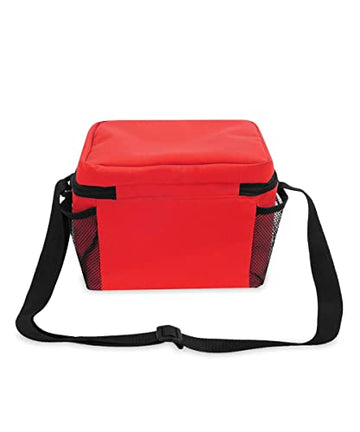 Everest Cooler Lunch Bag red compact dimensions for easy carry