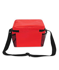 Everest Cooler Lunch Bag red compact dimensions for easy carry