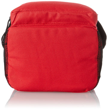 Everest Cooler Lunch Bag red front view showing organized storage
