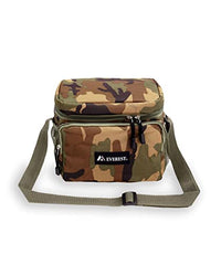 Everest cooler lunch bag Woodland Camo with dual side pockets for storage