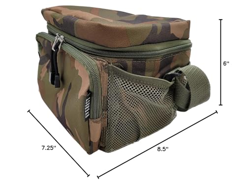 Everest Woodland Camo cooler bag ready for on the road use