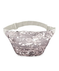 Everest Digital Camo Waist Pack open compartments demonstrates organized storage.