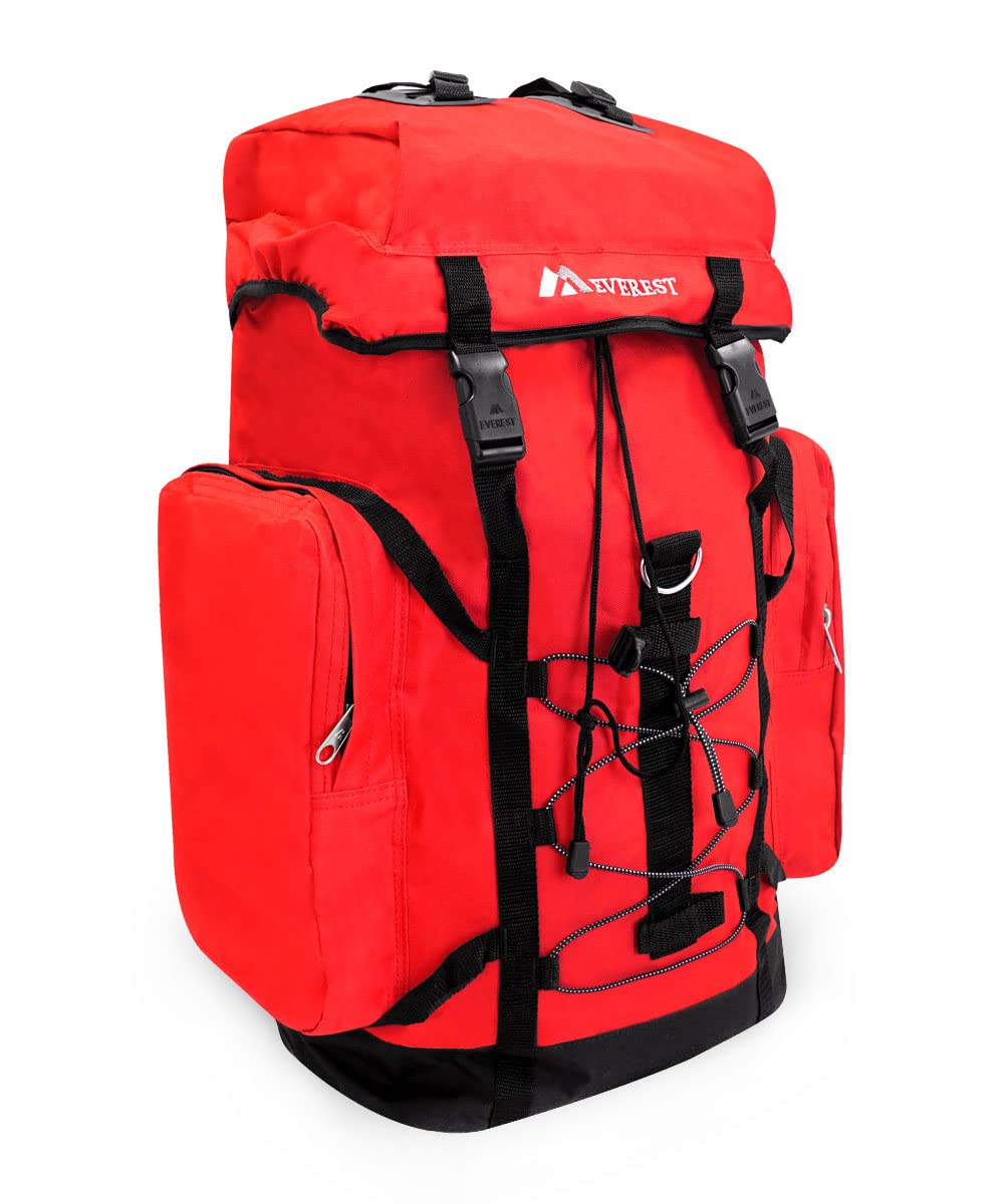 Everest Hiking Pack front view with quick-access pockets for day hikes