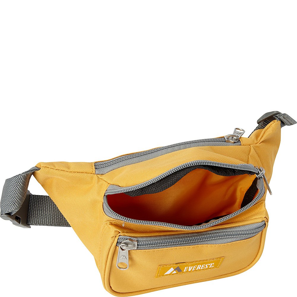 Everest Signature Waist Pack three compartments keeps essentials organized on the go