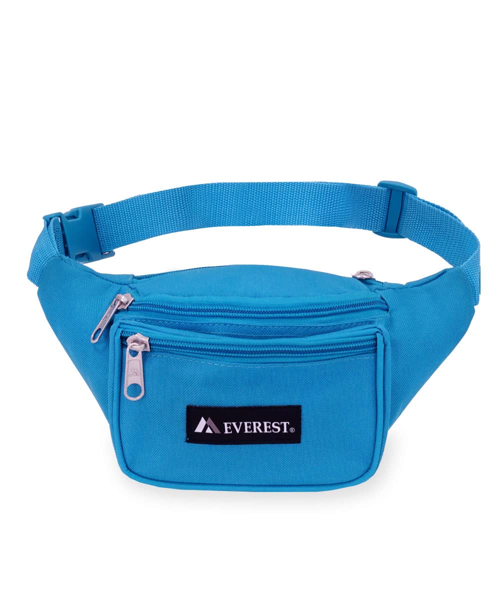 Everest Signature Waist Pack turquoise middle compartment for secure essentials on the move