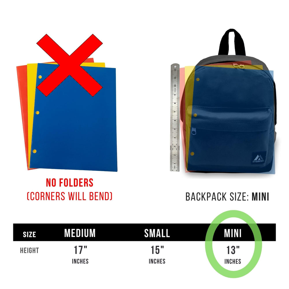 Everest small backpack navy color options to match personal style