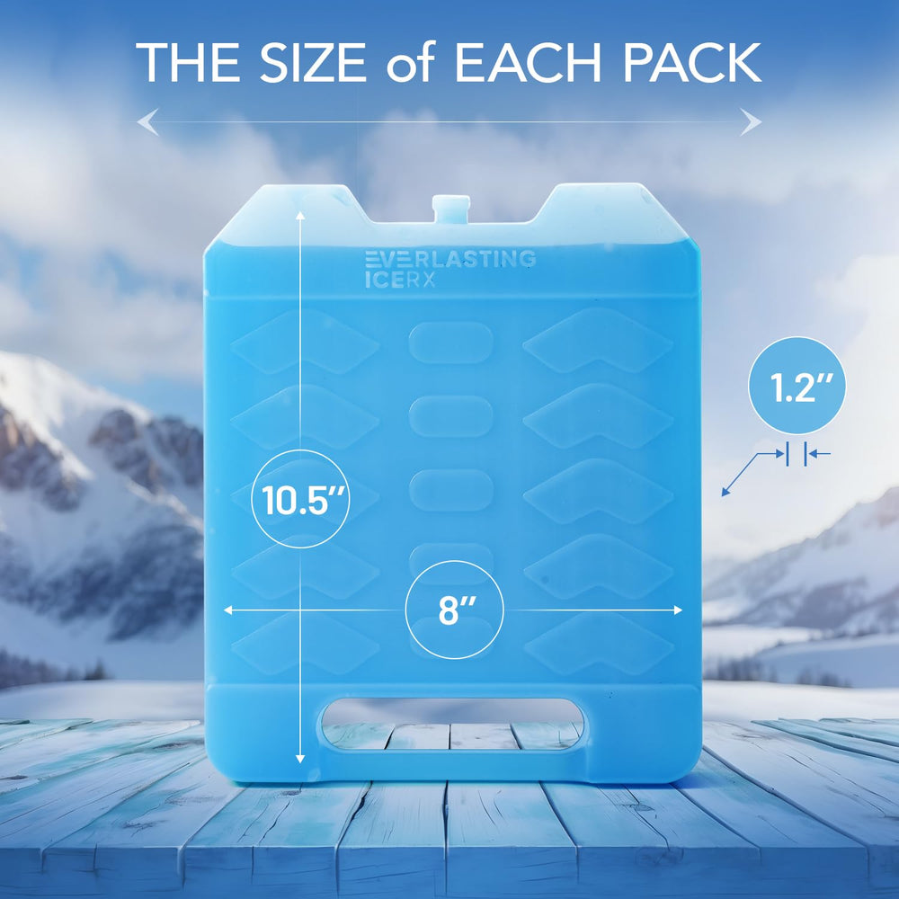 Everlasting Ice RX freezer packs keeping beach provisions cold during a day out